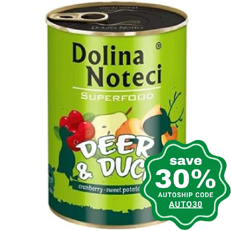 spill-proof dog and cat feeder mat-Dolina Noteci - Superfood Wet Dog Food - Deer & Duck - 800G (Min. 6 Cans)