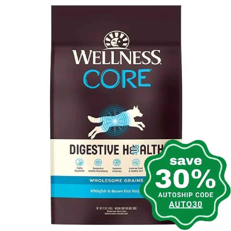 pet-friendly carpet deodorizer-Wellness - CORE - Digestive Health Dry Dog Food - Whitefish & Brown Rice - 22LB