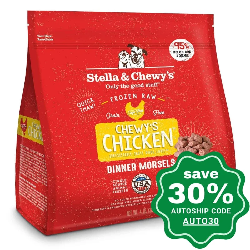 senior dog digestive aid-Stella & Chewy's - Frozen Raw Dog Dinner Morsels - Chewy's Chicken - 4LB (Min. 4 Packs)