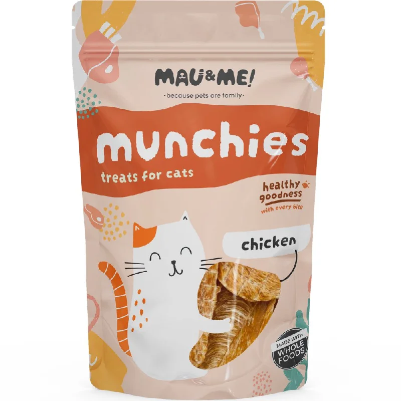 lightweight cat carrier with ventilation-Mau&Me Munchies Chicken Air-Dried Grain-Free Cat Treats 60g