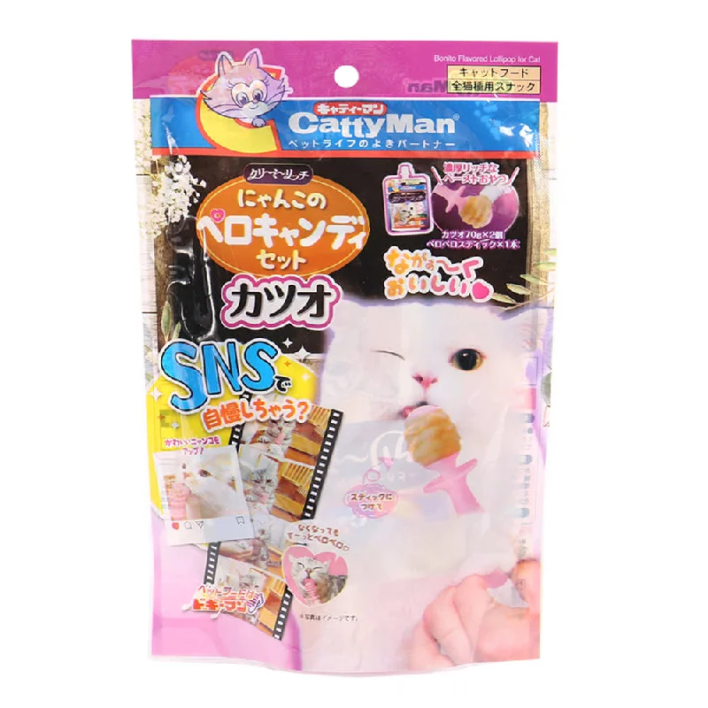 biodegradable cat litter box liner-CattyMan Bonito Flavored Lollipop DIY Set for Cat 140g