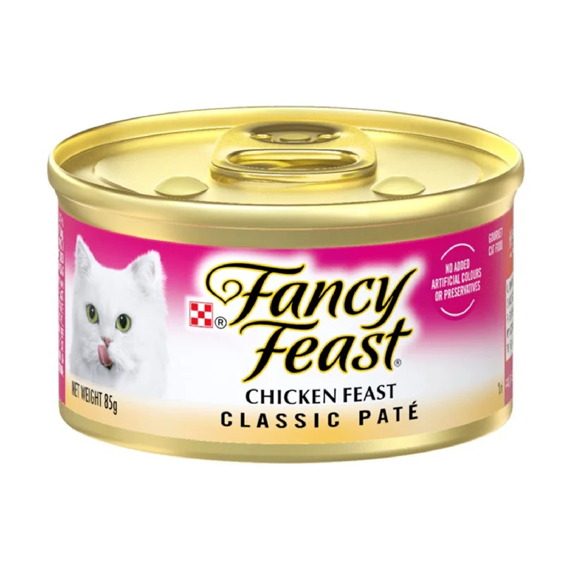 chew-proof bird swing-Fancy Feast Chicken Classic Pate Kitten Wet Cat Food 85g