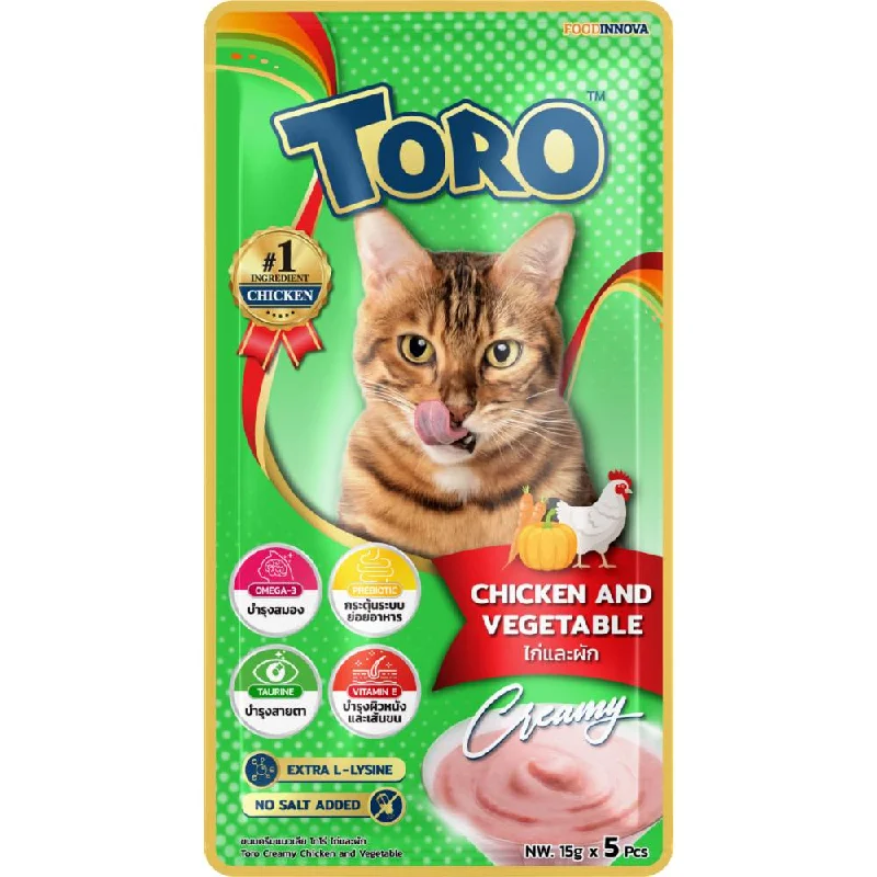 pet-safe disinfecting spray-Toro Chicken With Vegetable Puree Cat Treats 75g