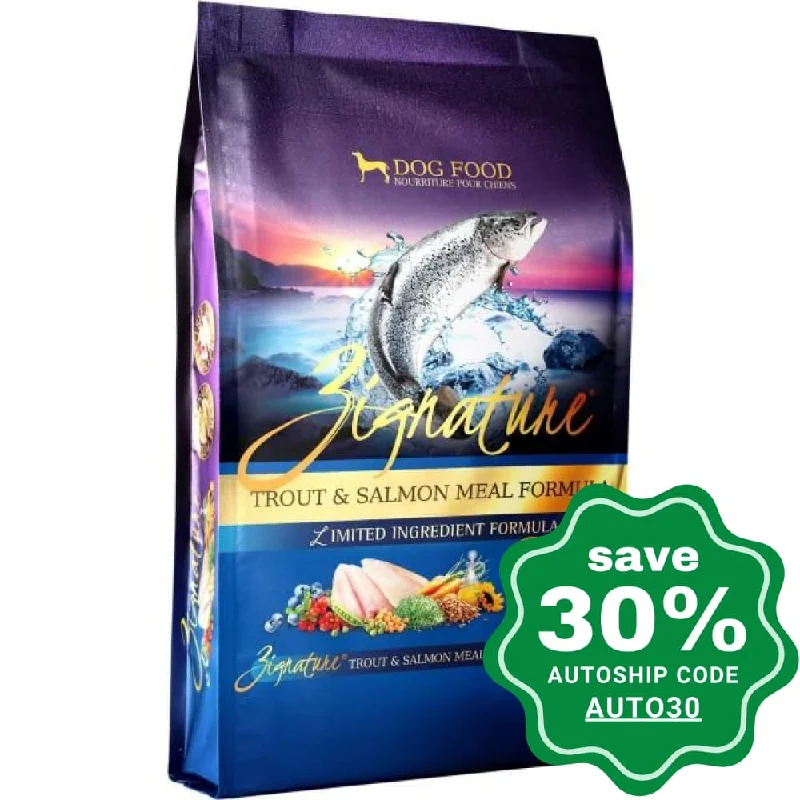 anti-itch dog shampoo-Zignature - Dry Dog Food - Grain Free Trout & Salmon - 4LB (Min. 2 Packs)