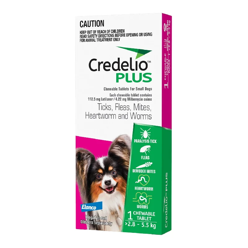 puppy bite training toy-Credelio Plus Dog 2.8 - 5.5kg Pink