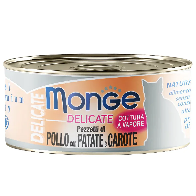 space-saving dog toy storage-Monge Delicate Chicken with Potato and Carrot Canned Cat Food 80g