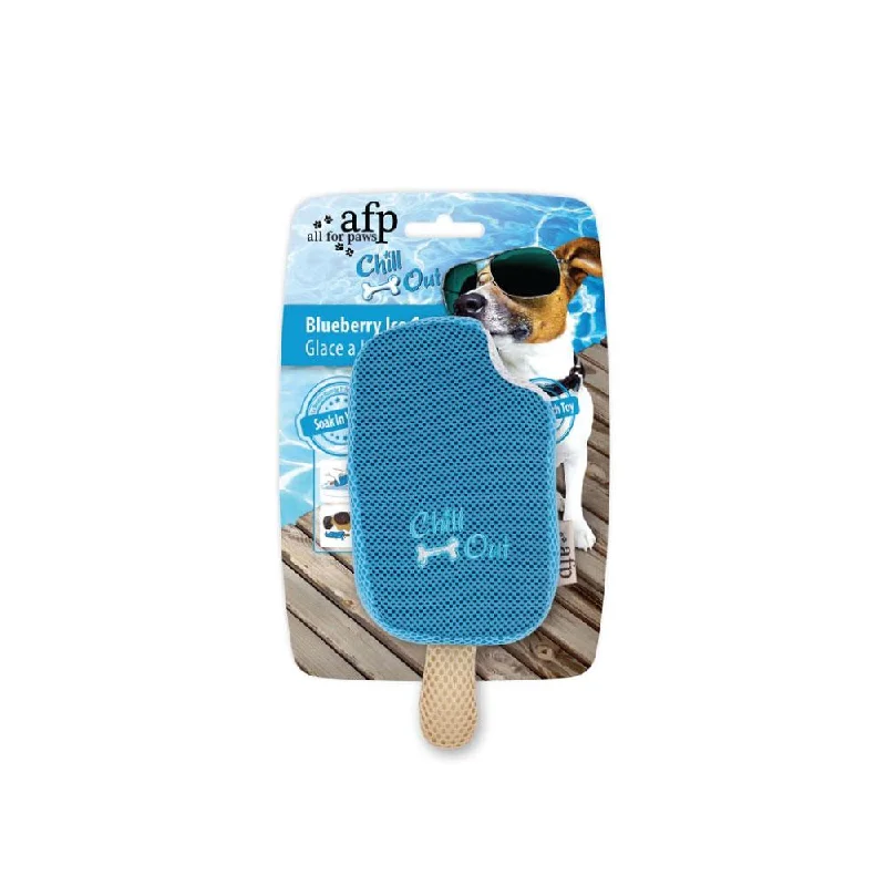 waterproof pet walking shoes-Dog Drinking Sponge Soak - Blueberry Ice Cream Shape Chew Play Toy AFP - Blue