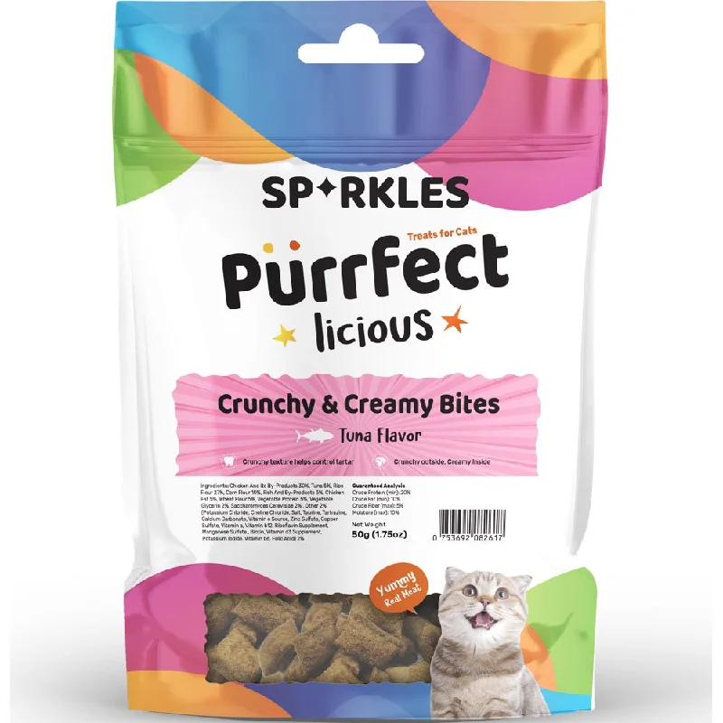 ultra-soft plush puppy blanket-3 FOR $8.80: Sparkles Purrfectlicious Crunchy & Creamy Bites Tuna Cat Treats 50g