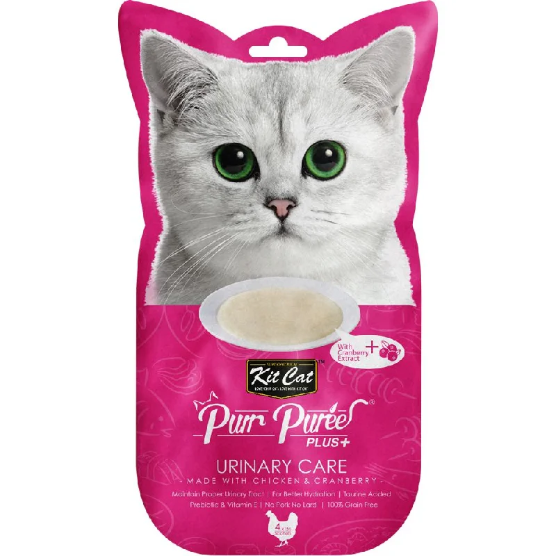 pet-friendly carpet deodorizer-4 FOR $14 : Kit Cat Purr Puree Plus Urinary Care Chicken Cat Treats 60g