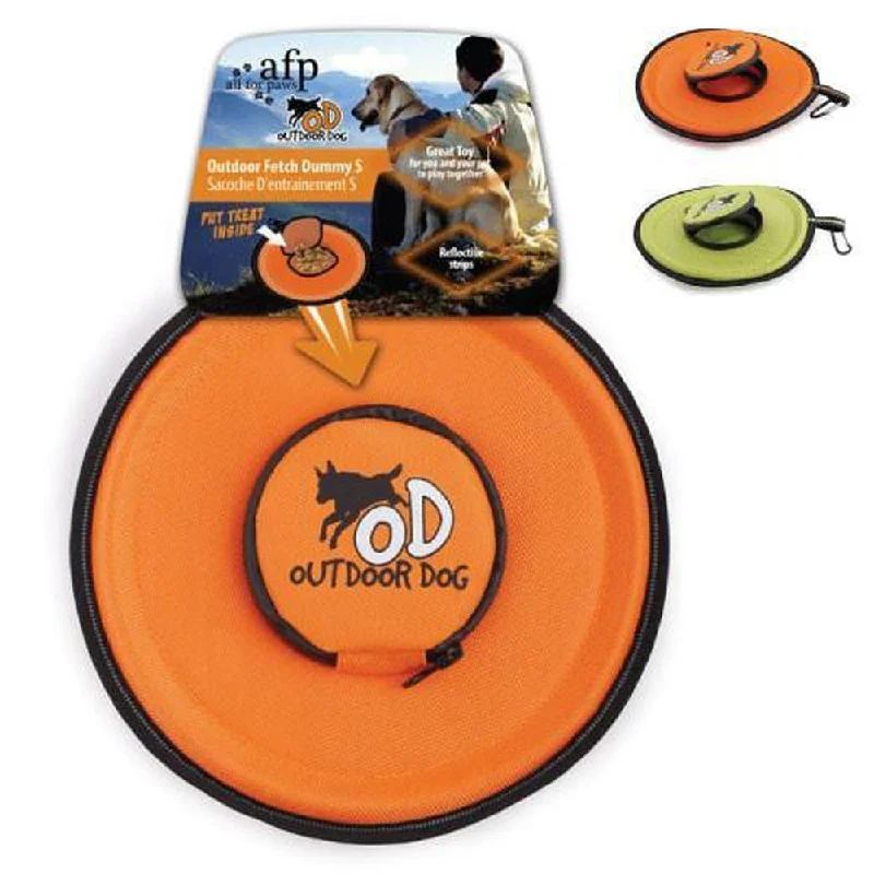 puppy bite training toy-Flying Disc Fetch Dummy With Treat - Interactive Outdoor Dog Toy