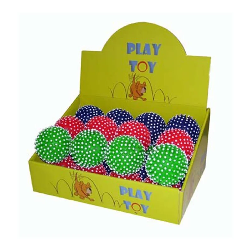 fish tank ammonia remover-K9 Spikey Squeaky PVC Balls 7.5cm Assorted Colour