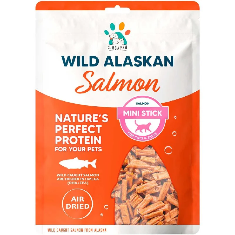 orthopedic puppy mattress-Singapaw Wild Alaskan Salmon Mini Stick Air-Dried Treats For Cats & Dogs 70g