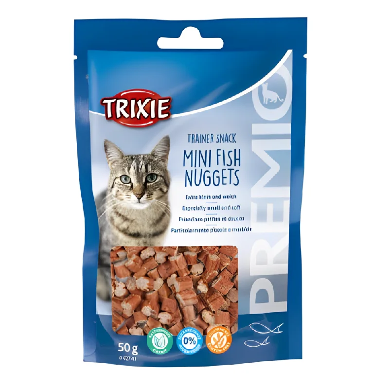 space-saving cat wall shelves-Trixie Premio Trainer Snack Mini Fish Nuggets Cat Treats