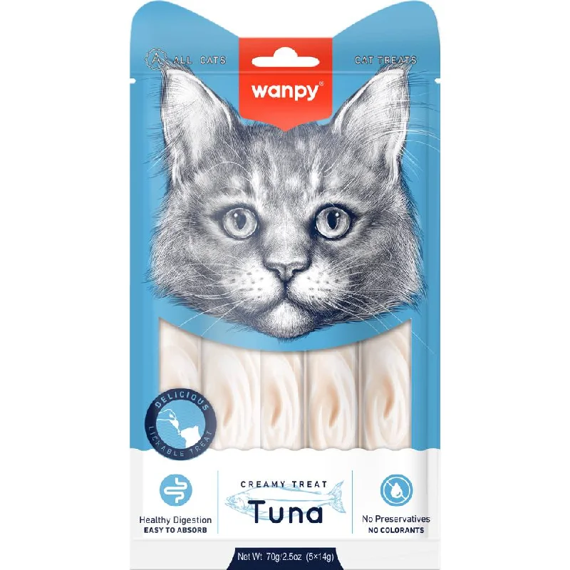 non-toxic fish tank decorations-5 FOR $11: Wanpy Creamy Tuna Liquid Cat Treats 70g