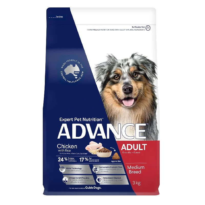 pet-friendly essential oils-Advance Medium Chicken & Rice Breed Adult Dry Dog Food