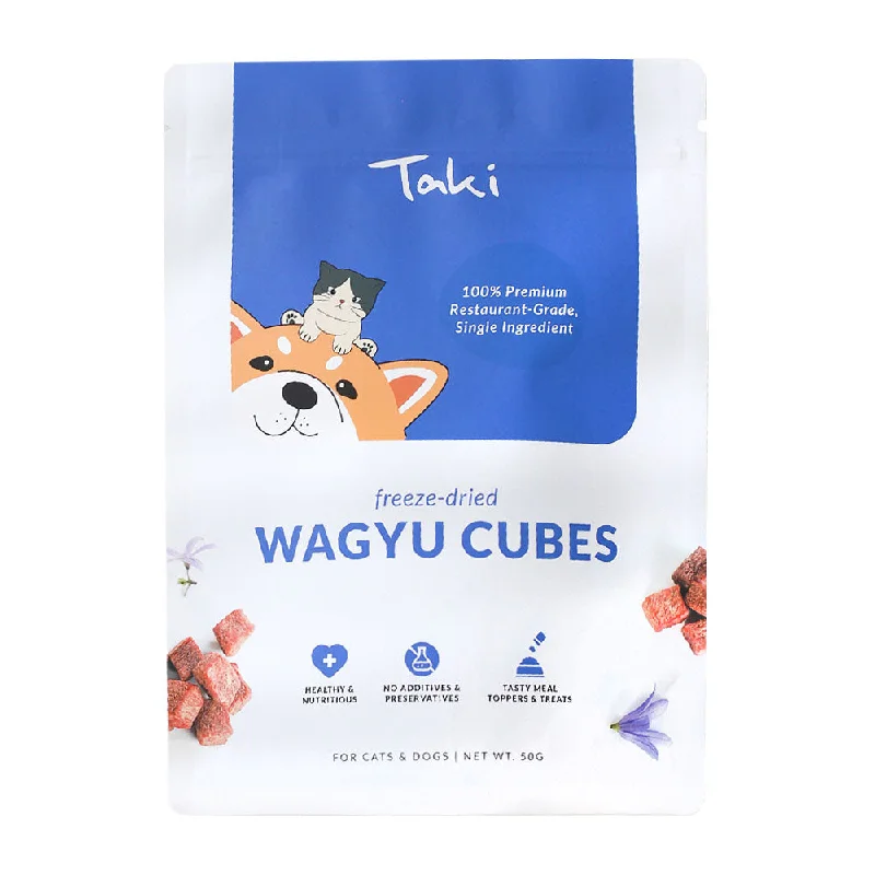 non-toxic natural fish tank cleaner-Taki Wagyu Cubes Grain-Free Freeze-Dried Treats For Cats & Dogs 50g