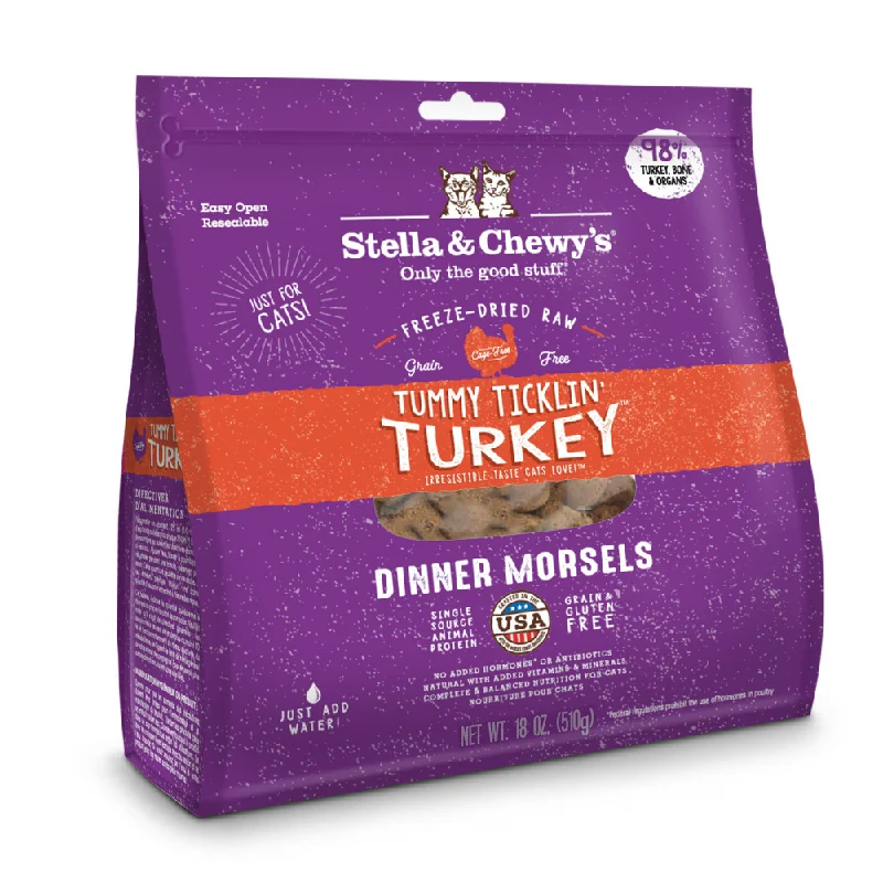 odorless eco-friendly dog wipes-Stella & Chewy's Tummy Ticklin' Turkey Dinner Morsels Grain Free Freeze Dried Raw Cat Food