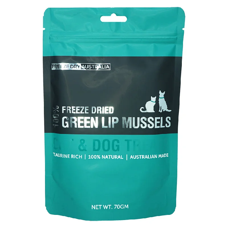 spill-resistant travel dog dish-Freeze Dry Australia Green Lip Mussels Cat & Dog Treats 70g