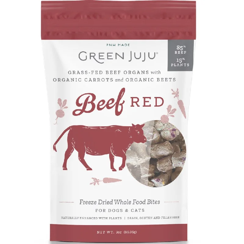 water-resistant puppy pee pad-Green Juju Beef Red Grain-Free Freeze-Dried Raw Treats & Food Toppers For Cats & Dogs