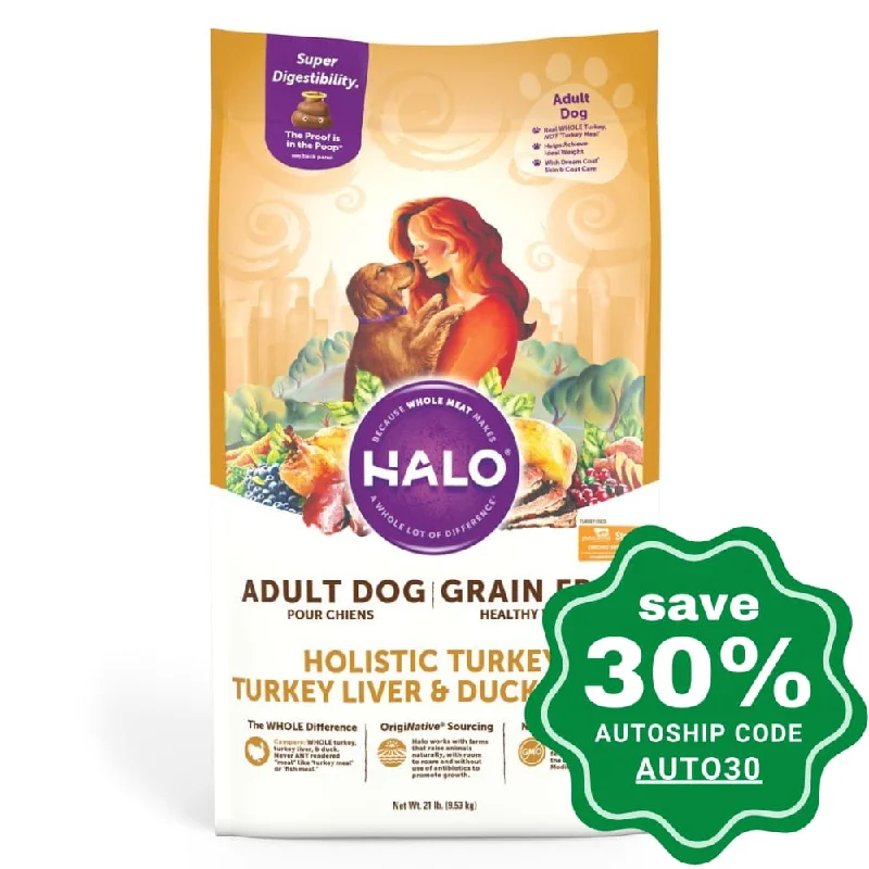 orthopedic support cat couch-Halo - Grain-Free Adult Dry Dog Food - Holistic Turkey, Turkey Liver & Duck Recipe - 21lb