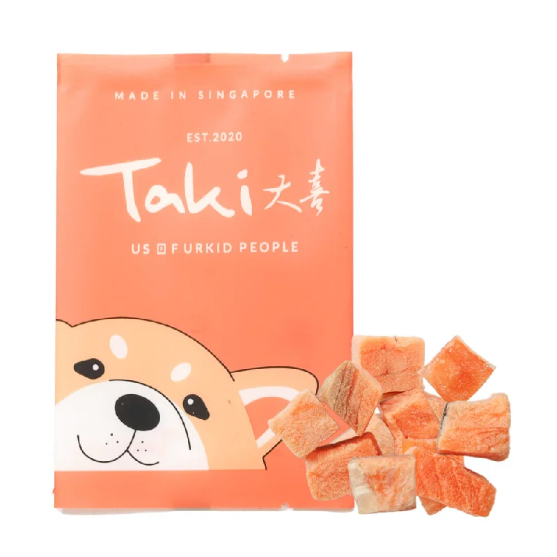 travel-sized pet grooming set-Taki King Salmon Grain-Free Freeze-Dried Treats For Cats & Dogs (1 Packet) 9g