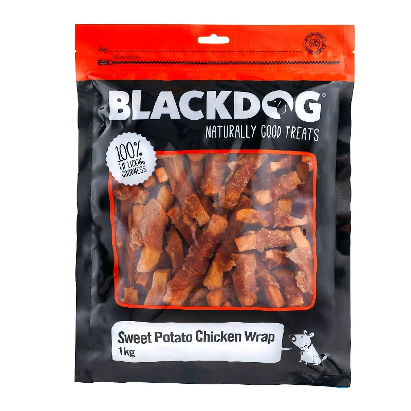 extra-durable dog chew rope-Blackdog Sweet Potato & Chicken Wrap Dog Treat