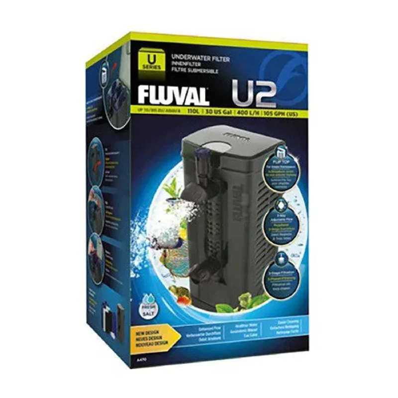 heavy-duty dog training leash-Fluval U2 Internal Filter 400L/H up to 110L