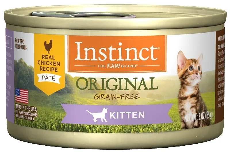 spill-proof travel water dispenser-Instinct Kitten Grain Free Chicken Recipe Natural Canned Cat Food