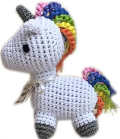 odor-free fish tank filter-Mystic the Unicorn Knit Toy