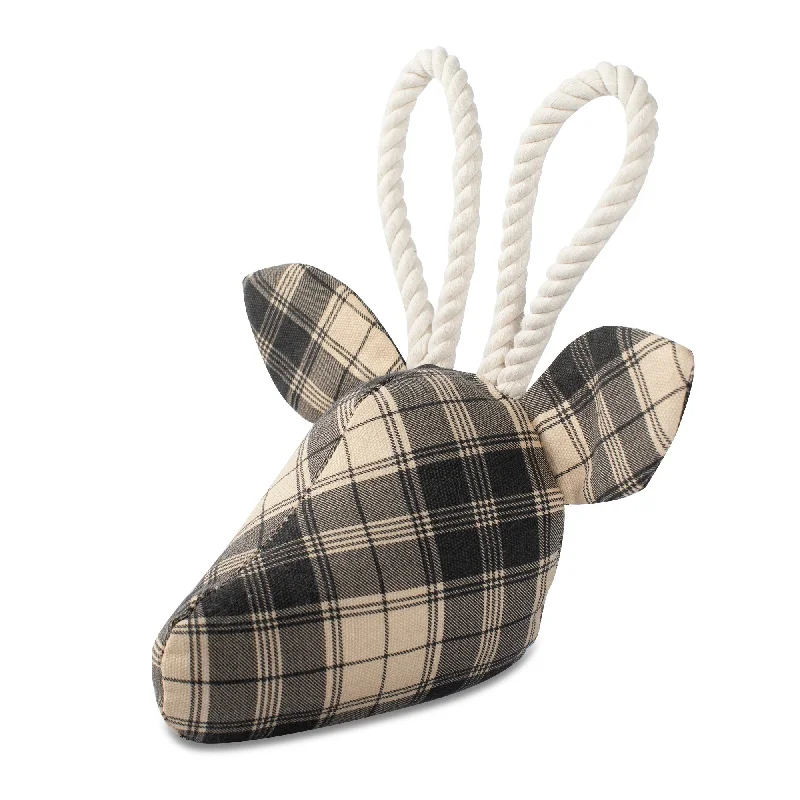 motion-activated pet toy-Plaid Deer Canvas Dog Toy