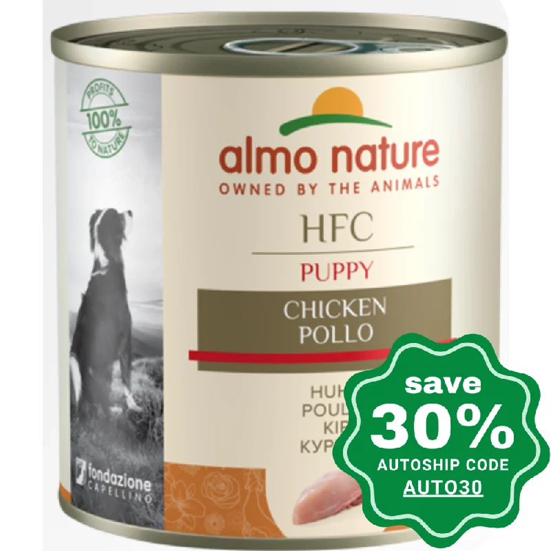 rabbit-safe natural chew sticks-Almo Nature - Wet Dog Food - HFC Natural For Puppy - Chicken - 280G (Min. 12 Cans)