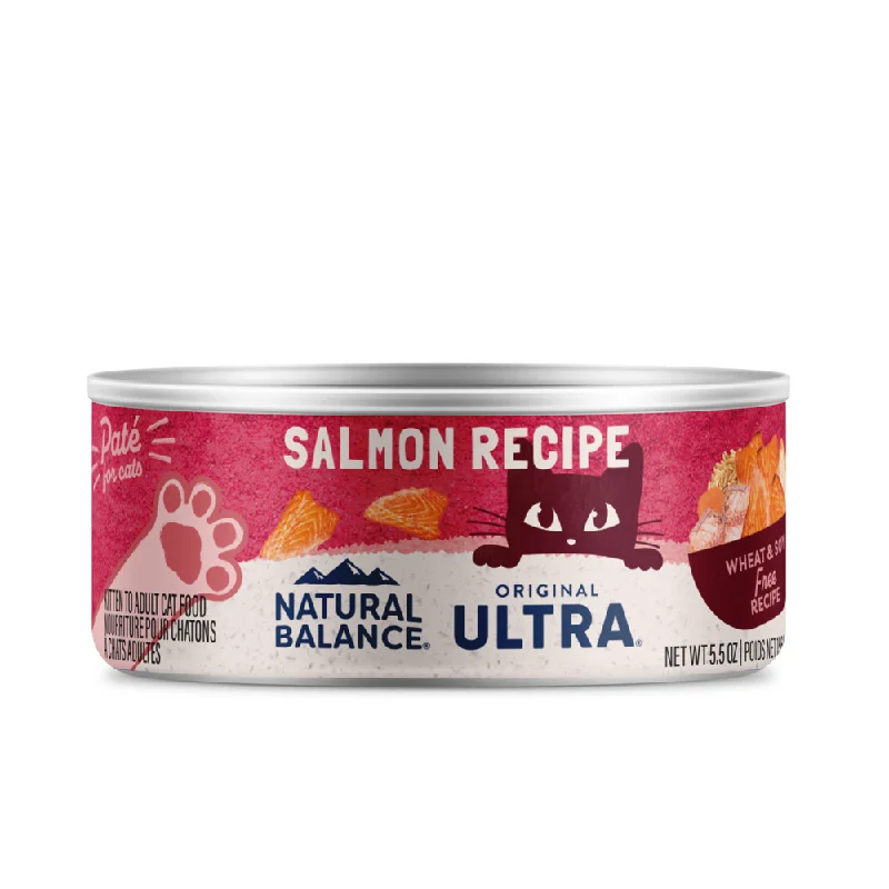 scratch-proof furniture protector for cats-Natural Balance Original Ultra Salmon Recipe Canned Wet Cat Food