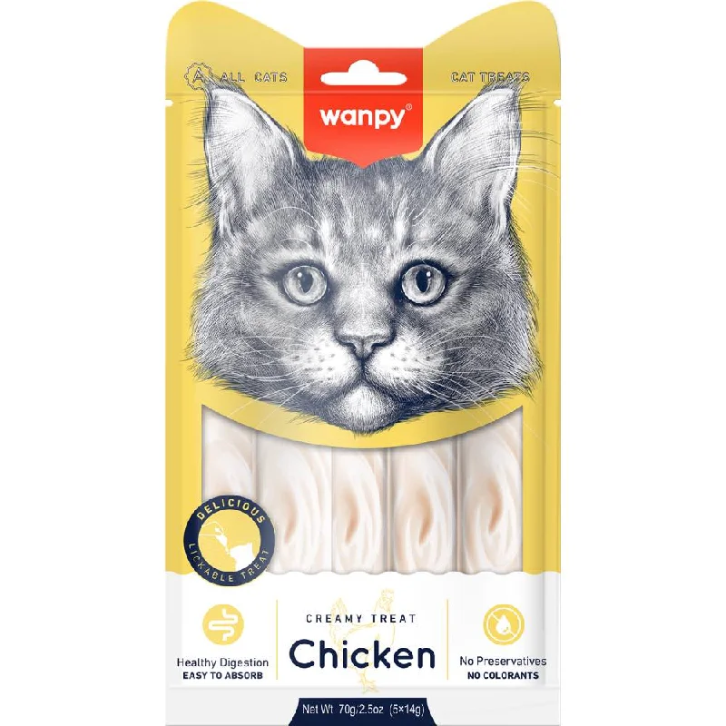 rabbit litter box training kit-5 FOR $11: Wanpy Creamy Chicken Liquid Cat Treats 70g