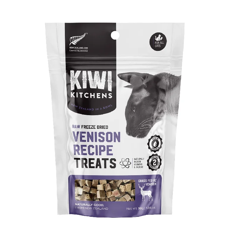 chew-proof rabbit bedding liner-Kiwi Kitchens Raw Freeze Dried Venison Recipe Cat Treats 30g