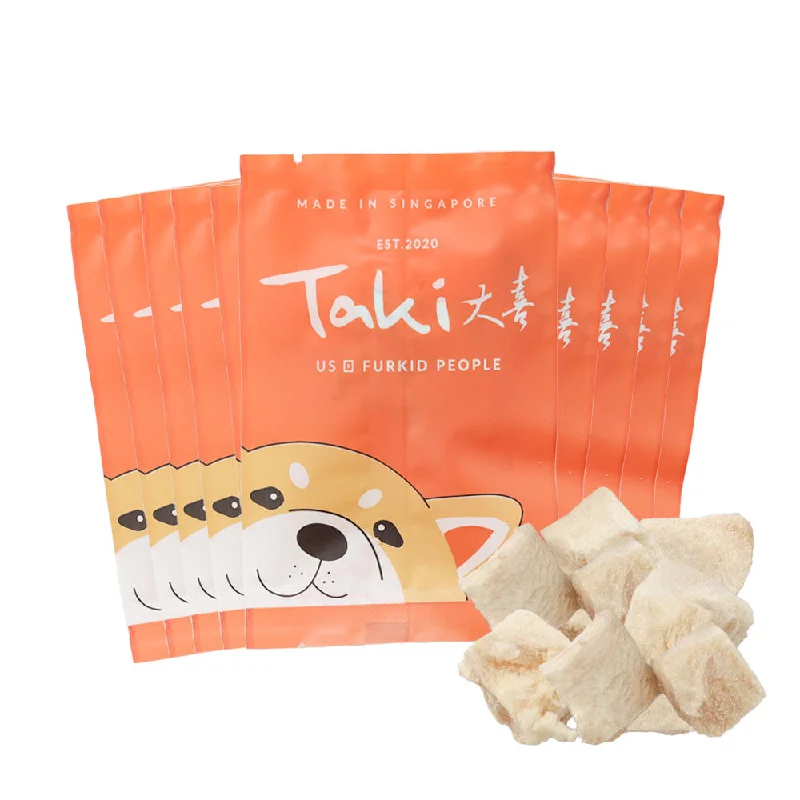 catnip-stuffed plush toy-Taki Crocodile Cubes Grain-Free Freeze-Dried Treats For Cats & Dogs (10 Packets) 60g