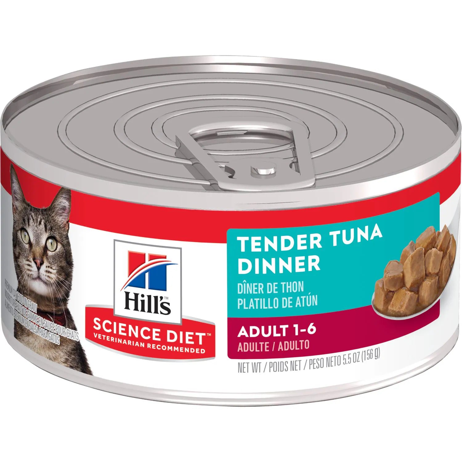 chew-proof silicone dog bowl-Hill's Science Diet Adult Tender Tuna Dinner Canned Cat Food (5.5 oz x 24 cans)