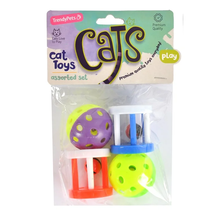 chew-resistant hamster wheel-Cat Toy Set, Asstd