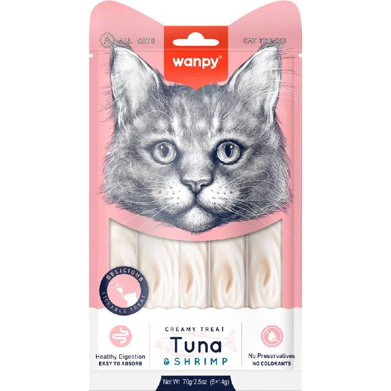 foldable pet house tent-5 FOR $11: Wanpy Creamy Tuna & Shrimp Liquid Cat Treats 70g