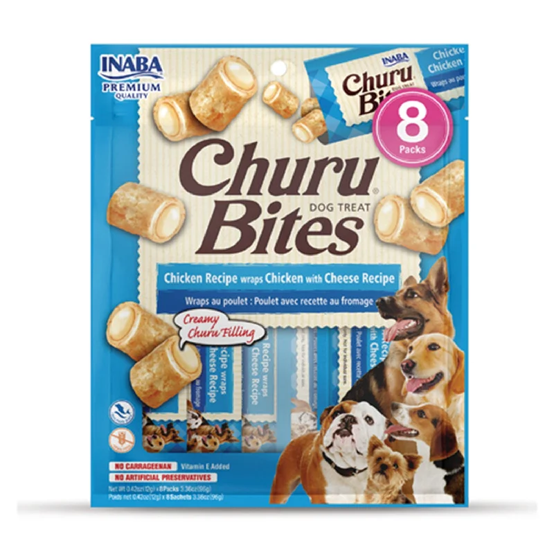 lightweight portable pet playpen-Inaba Churu Wrap Bites Chicken with Cheese Dog Treats 8pk