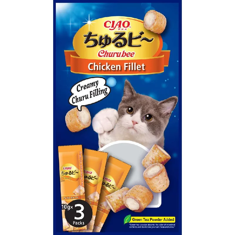 eco-friendly biodegradable pet wipes-3 FOR $16: Ciao Churubee Chicken Sasami Creamy Cat Treats 30g