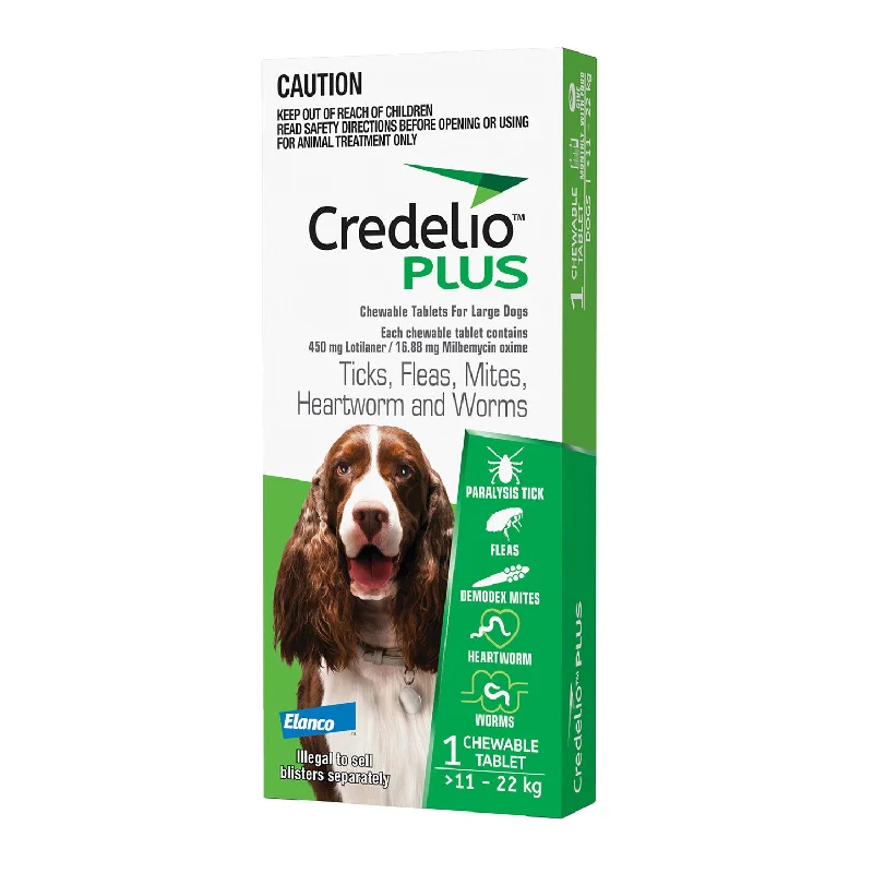 self-cooling pet blanket-Credelio Plus Dog 11 - 22kg Green