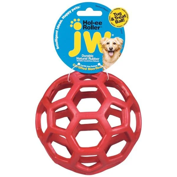 outdoor heated pet shelter-JW Pet Hol-ee Dog Puppy Ball Roller Toy 5 sizes