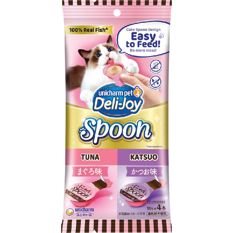 scratch-proof furniture protector for cats-33% OFF: Unicharm Deli-Joy Spoon Tuna & Katsuo Creamy Cat Treats 40g