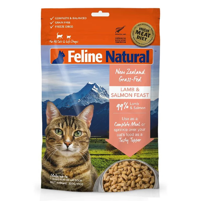 spill-proof dog and cat feeder mat-BUNDLE DEAL: Feline Natural Lamb & Salmon Feast Freeze Dried Raw Cat Food