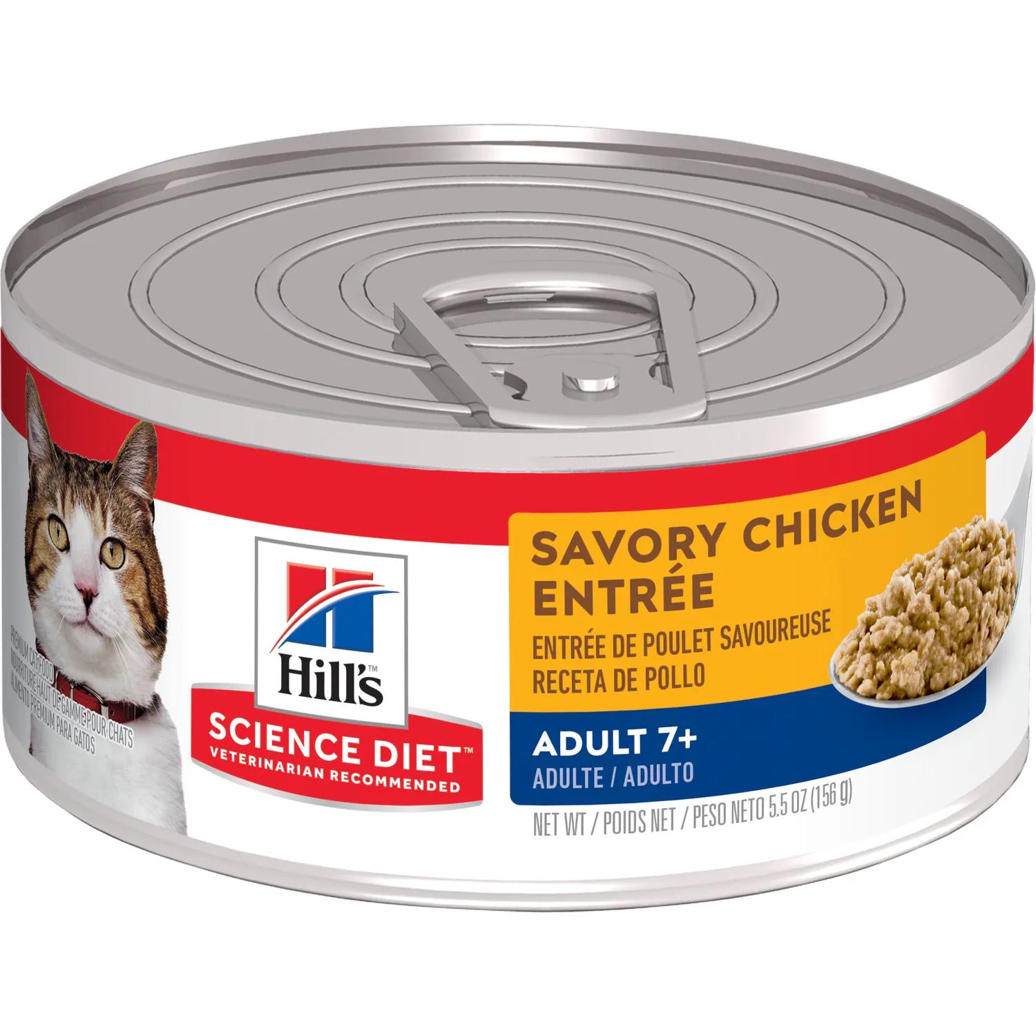 soft plush cat tunnel-Hill's Science Diet Senior 7+ Canned Cat Food, Savory Chicken Entrée (2.9 oz x 24 cans)