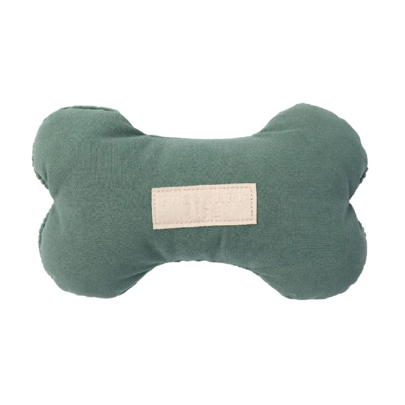 cat-safe plush heated bed-Fuzzyard Life Dog Toy Bone Myrtle Green