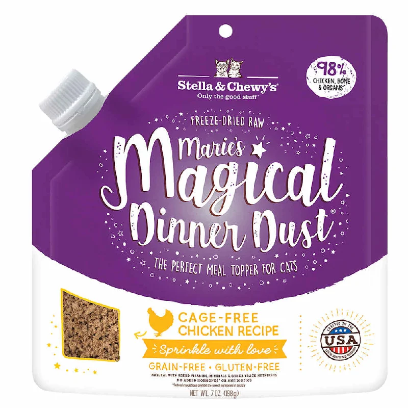 breathable mesh dog harness-Stella & Chewy’s Marie’s Magical Dinner Dust Chicken Freeze-Dried Cat Food Topper 7oz