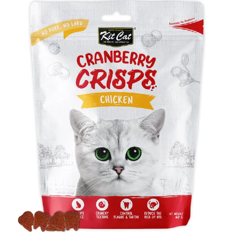 non-toxic aquarium gravel-Kit Cat Cranberry Crisps Chicken Cat Treats 60g