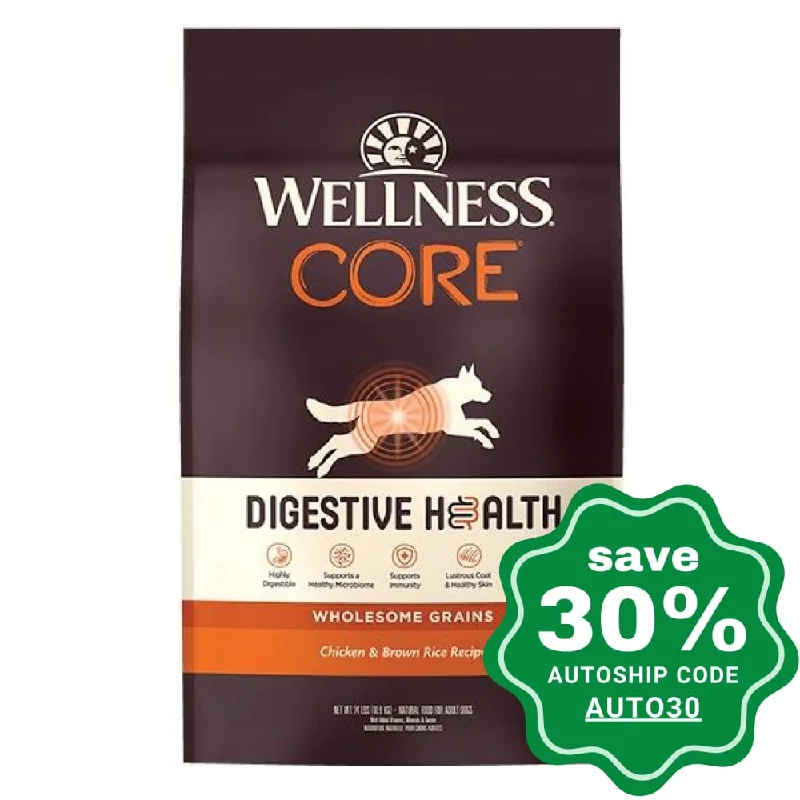 extra-large dog bath tub-Wellness - CORE - Digestive Health Dry Dog Food - Chicken & Brown Rice - 4LB (Min. 3 Packs)