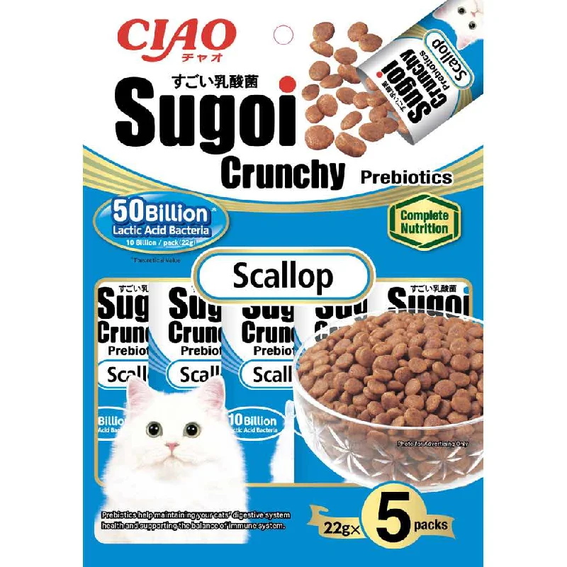 soft fleece pet blanket-Ciao Sugoi Crunchy Scallop Flavor Plus Prebiotics Dry Cat Food 110g